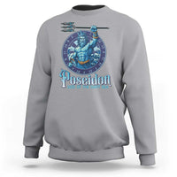 Ancient Greek Mythology Poseidon Dartist Sweatshirt God Of The Dart Sea Trident - Wonder Print Shop