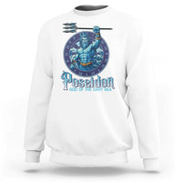 Ancient Greek Mythology Poseidon Dartist Sweatshirt God Of The Dart Sea Trident - Wonder Print Shop