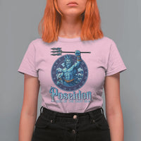Ancient Greek Mythology Poseidon Dartist T Shirt For Women God Of The Dart Sea Trident - Wonder Print Shop