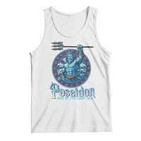 Ancient Greek Mythology Poseidon Dartist Tank Top God Of The Dart Sea Trident - Wonder Print Shop