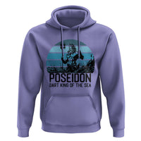 Ancient Greek Mythology Poseidon Dartist Hoodie Dart King Of The Sea Trident - Wonder Print Shop