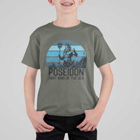 Ancient Greek Mythology Poseidon Dartist T Shirt For Kid Dart King Of The Sea Trident - Wonder Print Shop