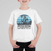 Ancient Greek Mythology Poseidon Dartist T Shirt For Kid Dart King Of The Sea Trident - Wonder Print Shop