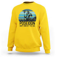 Ancient Greek Mythology Poseidon Dartist Sweatshirt Dart King Of The Sea Trident - Wonder Print Shop