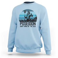 Ancient Greek Mythology Poseidon Dartist Sweatshirt Dart King Of The Sea Trident - Wonder Print Shop