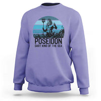 Ancient Greek Mythology Poseidon Dartist Sweatshirt Dart King Of The Sea Trident - Wonder Print Shop