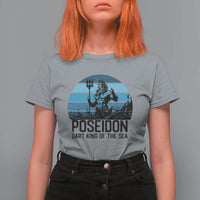 Ancient Greek Mythology Poseidon Dartist T Shirt For Women Dart King Of The Sea Trident - Wonder Print Shop