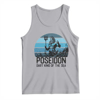 Ancient Greek Mythology Poseidon Dartist Tank Top Dart King Of The Sea Trident - Wonder Print Shop