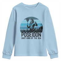 Ancient Greek Mythology Poseidon Dartist Youth Sweatshirt Dart King Of The Sea Trident - Wonder Print Shop