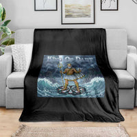 Greek Mythology Poseidon Dart Player Throw Blanket King Of Dart Trident Thrower - Wonder Print Shop