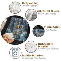 Greek Mythology Poseidon Dart Player Throw Blanket King Of Dart Trident Thrower - Wonder Print Shop