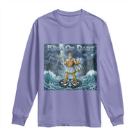 Greek Mythology Poseidon Dart Player Long Sleeve Shirt King Of Dart Trident Thrower - Wonder Print Shop