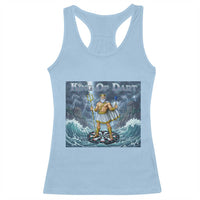 Greek Mythology Poseidon Dart Player Racerback Tank Top King Of Dart Trident Thrower - Wonder Print Shop