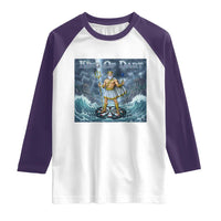 Greek Mythology Poseidon Dart Player Raglan Shirt King Of Dart Trident Thrower - Wonder Print Shop