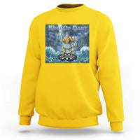 Greek Mythology Poseidon Dart Player Sweatshirt King Of Dart Trident Thrower - Wonder Print Shop