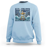 Greek Mythology Poseidon Dart Player Sweatshirt King Of Dart Trident Thrower - Wonder Print Shop