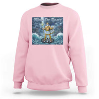 Greek Mythology Poseidon Dart Player Sweatshirt King Of Dart Trident Thrower - Wonder Print Shop