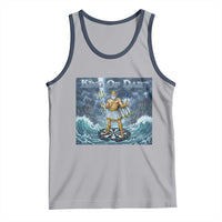 Greek Mythology Poseidon Dart Player Tank Top King Of Dart Trident Thrower - Wonder Print Shop