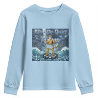 Greek Mythology Poseidon Dart Player Youth Sweatshirt King Of Dart Trident Thrower - Wonder Print Shop