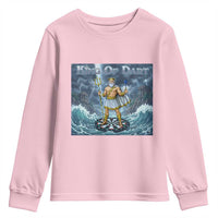 Greek Mythology Poseidon Dart Player Youth Sweatshirt King Of Dart Trident Thrower - Wonder Print Shop