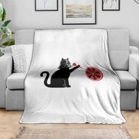 Black Cat Lord Darts Player Throw Blanket Funny Space Scifi Dartist Gift - Wonder Print Shop