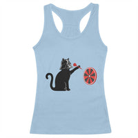 Black Cat Lord Darts Player Racerback Tank Top Funny Space Scifi Dartist Gift - Wonder Print Shop