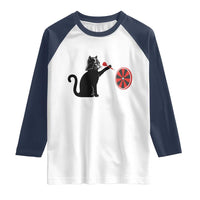 Black Cat Lord Darts Player Raglan Shirt Funny Space Scifi Dartist Gift - Wonder Print Shop