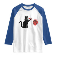 Black Cat Lord Darts Player Raglan Shirt Funny Space Scifi Dartist Gift - Wonder Print Shop
