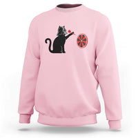 Black Cat Lord Darts Player Sweatshirt Funny Space Scifi Dartist Gift - Wonder Print Shop