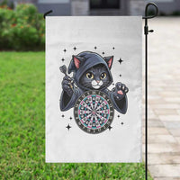 Funny Grim Reaper Cat Dart Player Garden Flag Gothic Dartist Gift - Wonder Print Shop