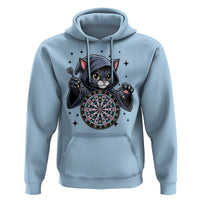 Funny Grim Reaper Cat Dart Player Hoodie Gothic Dartist Gift - Wonder Print Shop