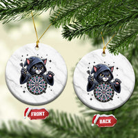 Funny Grim Reaper Cat Dart Player Ceramic Ornament Gothic Dartist Gift - Wonder Print Shop