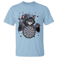Funny Grim Reaper Cat Dart Player T Shirt Gothic Dartist Gift - Wonder Print Shop