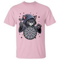 Funny Grim Reaper Cat Dart Player T Shirt Gothic Dartist Gift - Wonder Print Shop