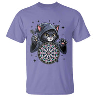 Funny Grim Reaper Cat Dart Player T Shirt Gothic Dartist Gift - Wonder Print Shop