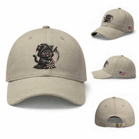 Dark Reaper Cat Throwing Darts Baseball Cap Funny Pub Game Gift