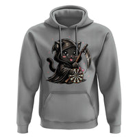 Dark Reaper Cat Throwing Darts Hoodie Funny Pub Game Gift - Wonder Print Shop