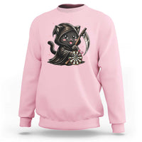 Dark Reaper Cat Throwing Darts Sweatshirt Funny Pub Game Gift - Wonder Print Shop