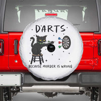 Funny Grumpy Cat Darts Spare Tire Cover Because Murder Is Wrong - Wonder Print Shop
