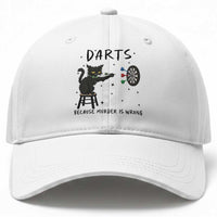 Funny Grumpy Cat Darts Baseball Cap Because Murder Is Wrong