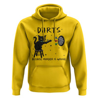 Funny Grumpy Cat Darts Hoodie Because Murder Is Wrong - Wonder Print Shop