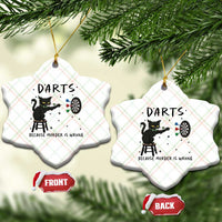 Funny Grumpy Cat Darts Ceramic Ornament Because Murder Is Wrong - Wonder Print Shop