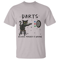 Funny Grumpy Cat Darts T Shirt Because Murder Is Wrong - Wonder Print Shop