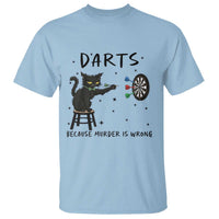 Funny Grumpy Cat Darts T Shirt Because Murder Is Wrong - Wonder Print Shop