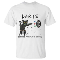 Funny Grumpy Cat Darts T Shirt Because Murder Is Wrong - Wonder Print Shop