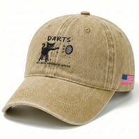 Funny Grumpy Cat Darts Washed Cotton Baseball Cap Because Murder Is Wrong