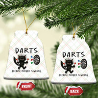 Funny Grumpy Cat Dart Player Ceramic Ornament Because Murder Is Wrong Pub Game Gift - Wonder Print Shop