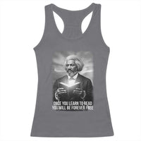 Frederick Douglass Racerback Tank Top Once You Learn To Read You Will Be Forever Free - Wonder Print Shop