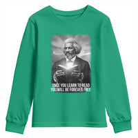 Frederick Douglass Youth Sweatshirt Once You Learn To Read You Will Be Forever Free - Wonder Print Shop