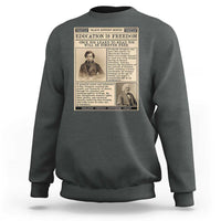 Education Is Freedom Newspaper Sweatshirt Frederick Douglass Black History Month Gift - Wonder Print Shop